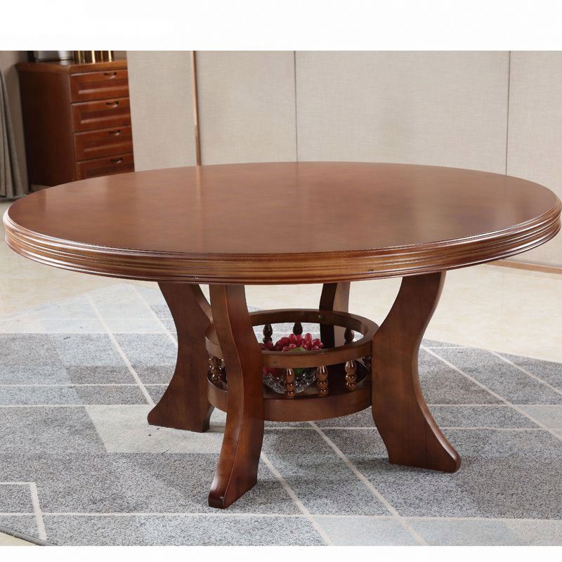 8 Seat Rotating Modern Round Wooden Dining Table And Chair Set 8 Seater