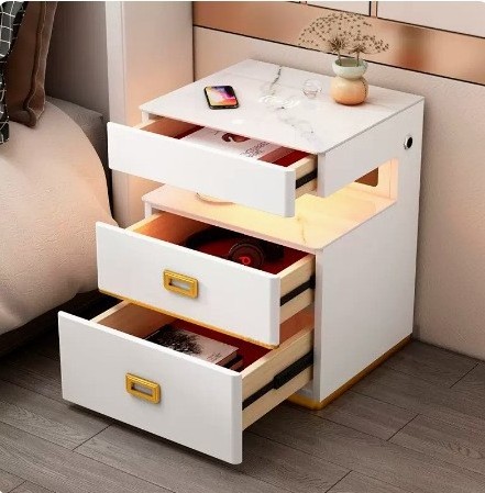 2024 YOUTAI Hot smart bedside table bedroom modern multi-functional bedside table fingerprint lock password cabinet