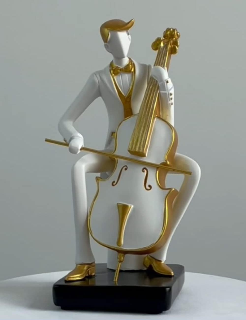 Resin musician music decoration cello tabletop sculpture