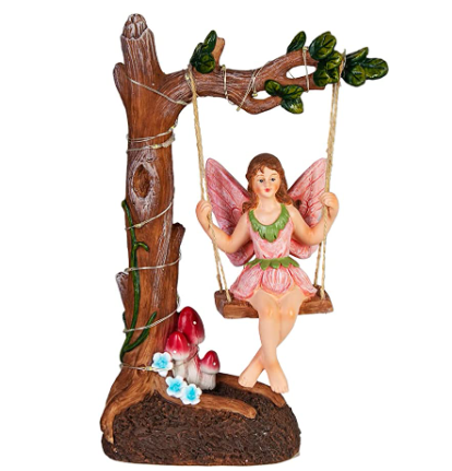 Resin Fairy Swing Outdoor Garden statue