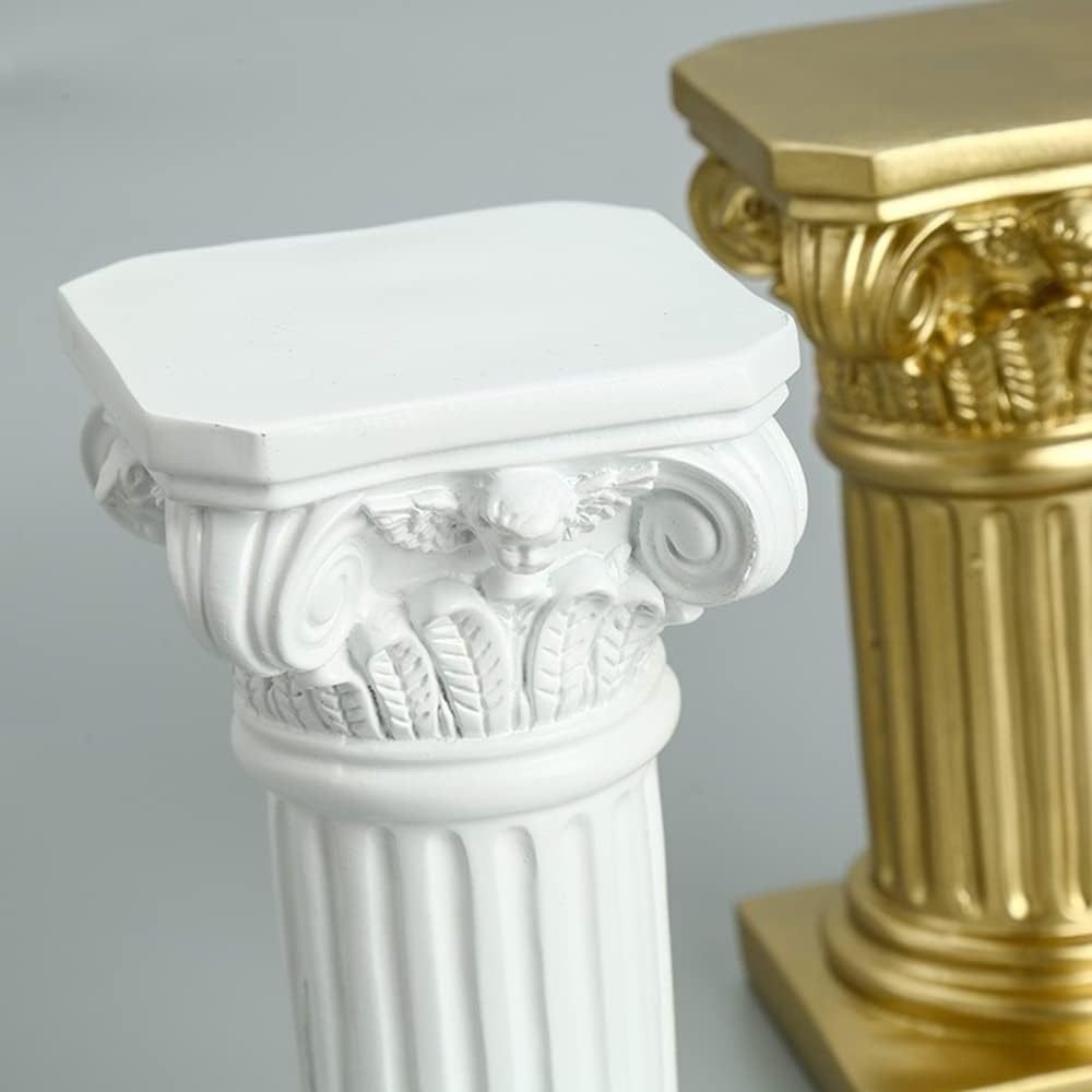 Resin ancient Roman white column home desk tabletop handicraft statue