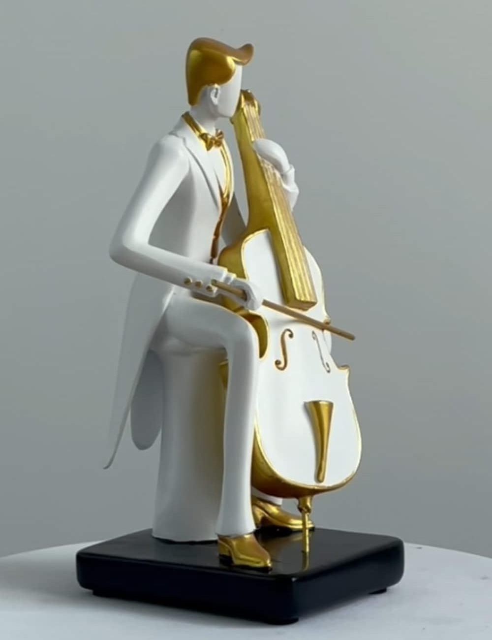 Resin musician music decoration cello tabletop sculpture