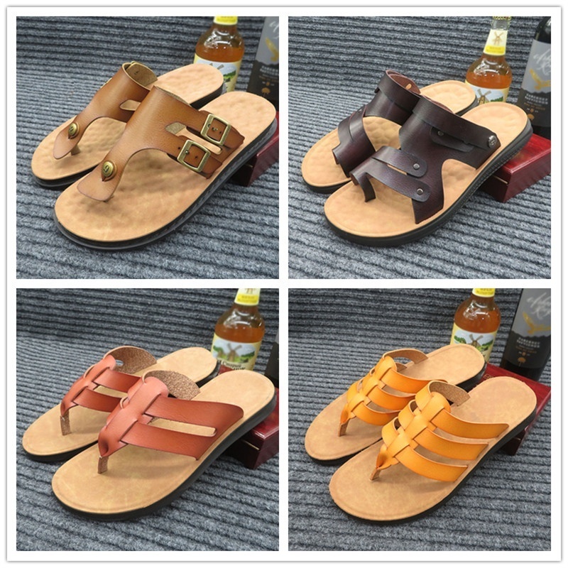 Chappal For Man Slipper Oem Wholesale Pu Flip Flops Thailand Leather Arabic Sandals Men Saudi Arabia Sandal