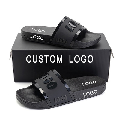 2022 Custom With Slides Logo Slippers Designer 3D Printed Rubber Slippers Slides Men's Custom Slippers Sandals