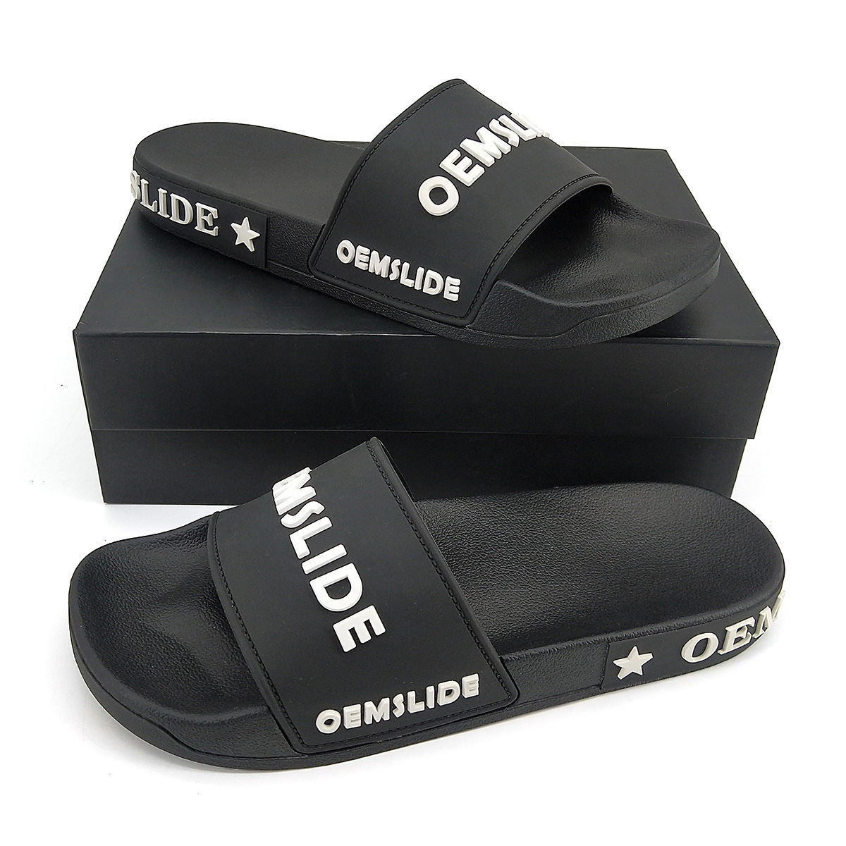 2022 Custom With Slides Logo Slippers Designer 3D Printed Rubber Slippers Slides Men's Custom Slippers Sandals