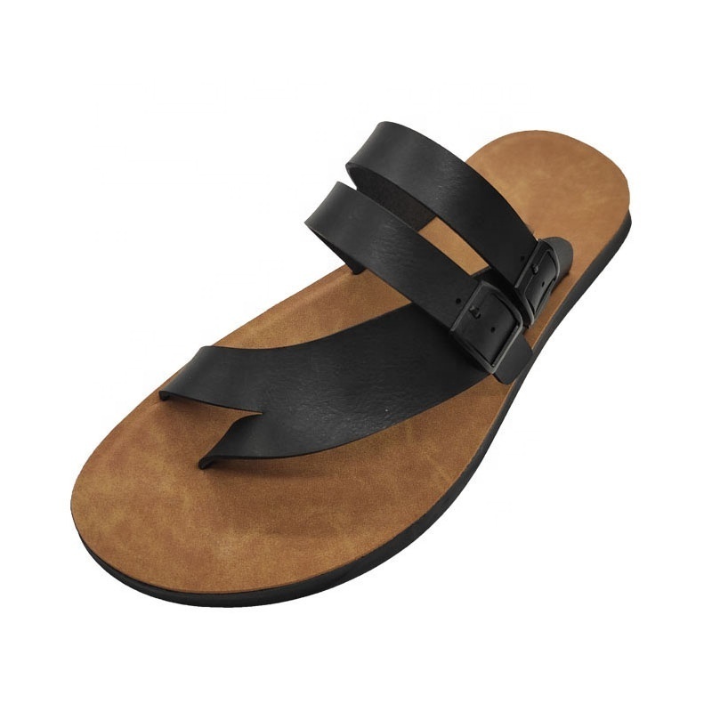 Mens Arabic Sandal For Men Custom Leather Slippers Sandals Thailand Indoor Buckle Slide Slippers Dubai