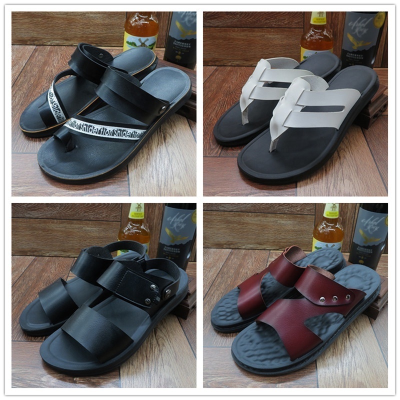 Chappal For Man Slipper Oem Wholesale Pu Flip Flops Thailand Leather Arabic Sandals Men Saudi Arabia Sandal