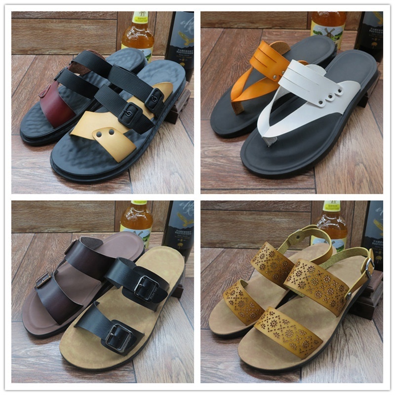 Chappal For Man Slipper Oem Wholesale Pu Flip Flops Thailand Leather Arabic Sandals Men Saudi Arabia Sandal