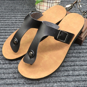 Chappal For Man Slipper Oem Wholesale Pu Flip Flops Thailand Leather Arabic Sandals Men Saudi Arabia Sandal