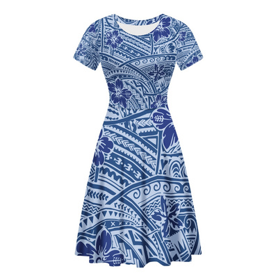Wholesale Samoan Polynesian Traditional Tribal Print Ladies Casual Dresses  Custom Dresses Women Sexy Fashion Girls Party Dresses | BestSuppliers.com