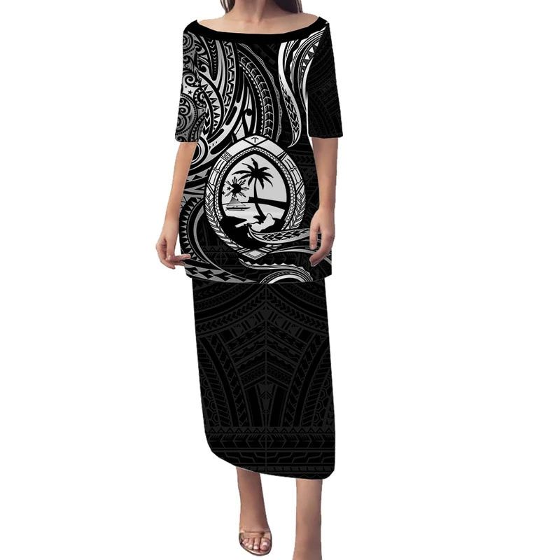 Women Two Piece Island Style Dress Polynesian Pride Guam With Tribal Tattoo Puletasi Dresses Popular Wholesale Women's Clothing