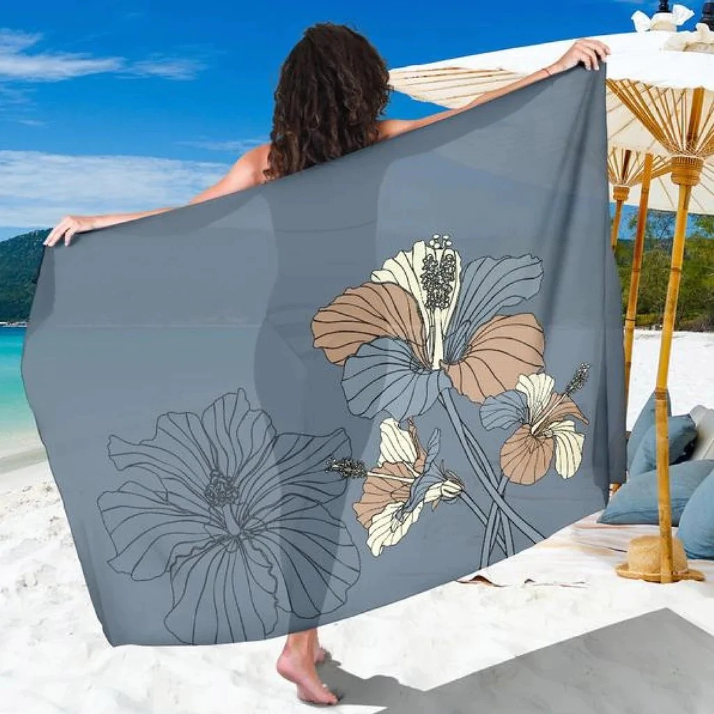 Cheap Sarongs In Bulk Custom Summer Trending Hawaiian Sarong Maori Gold Fern Sarong Cover Up Swimwear & Beachwear Wholesale