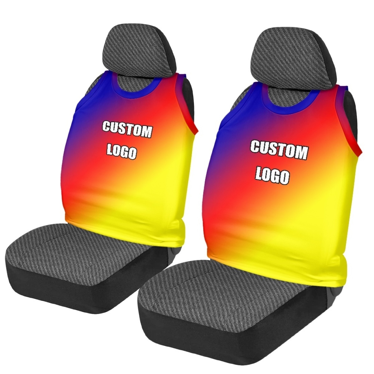 Custom Design Wholesale Universal Use Fabric Car Seat Cover Backrest Vest Auto Seat Cover Car Interior Accessories Decorative