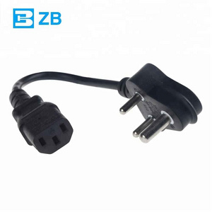 IEC c13 power cord type india power supply cord/south africa sabs power cords