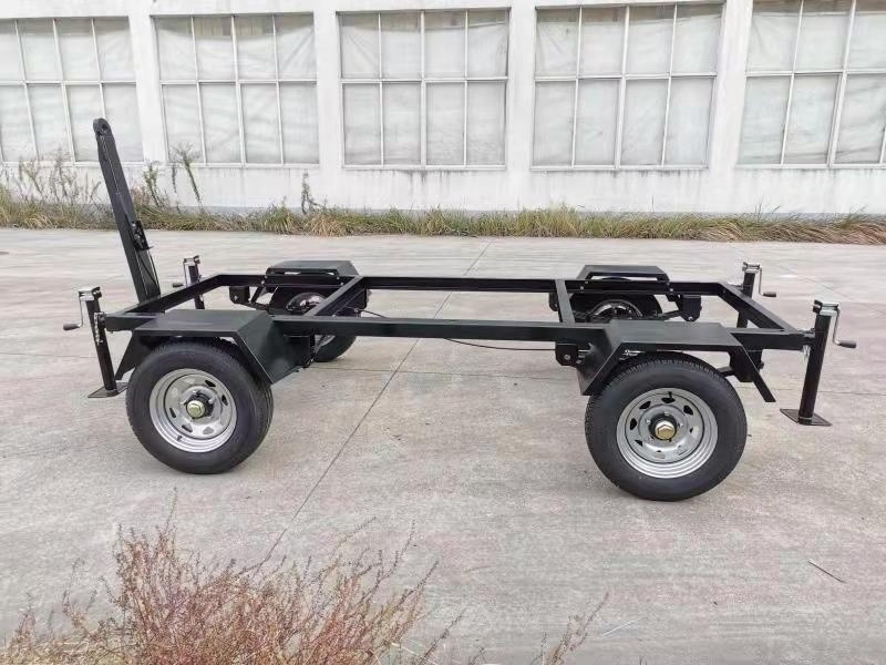 Hot portable trailer steel frame chassis 2 axle trailer frame for sale