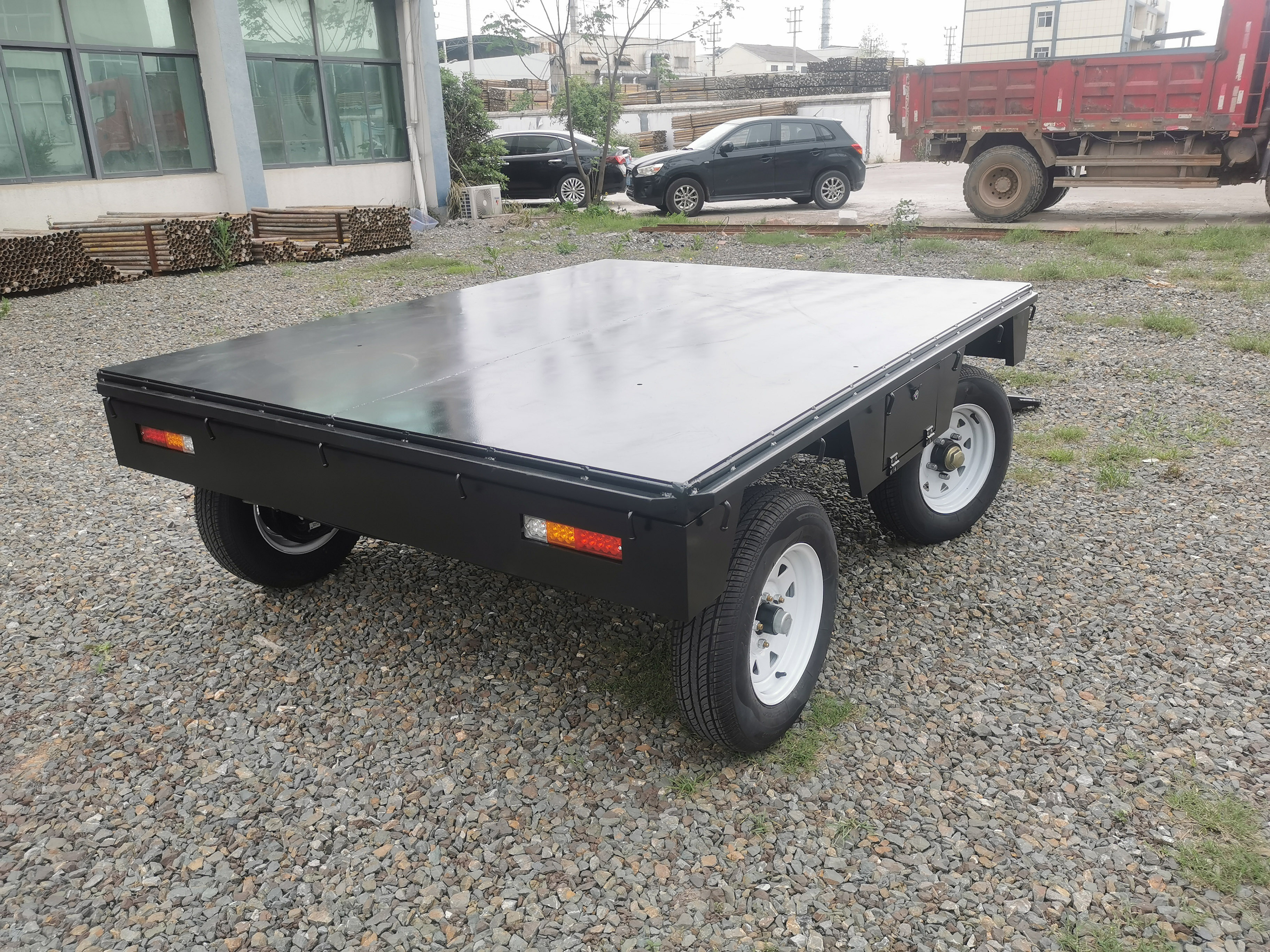 Factory customized 2 axle Small Equipment Trailer with turn signal