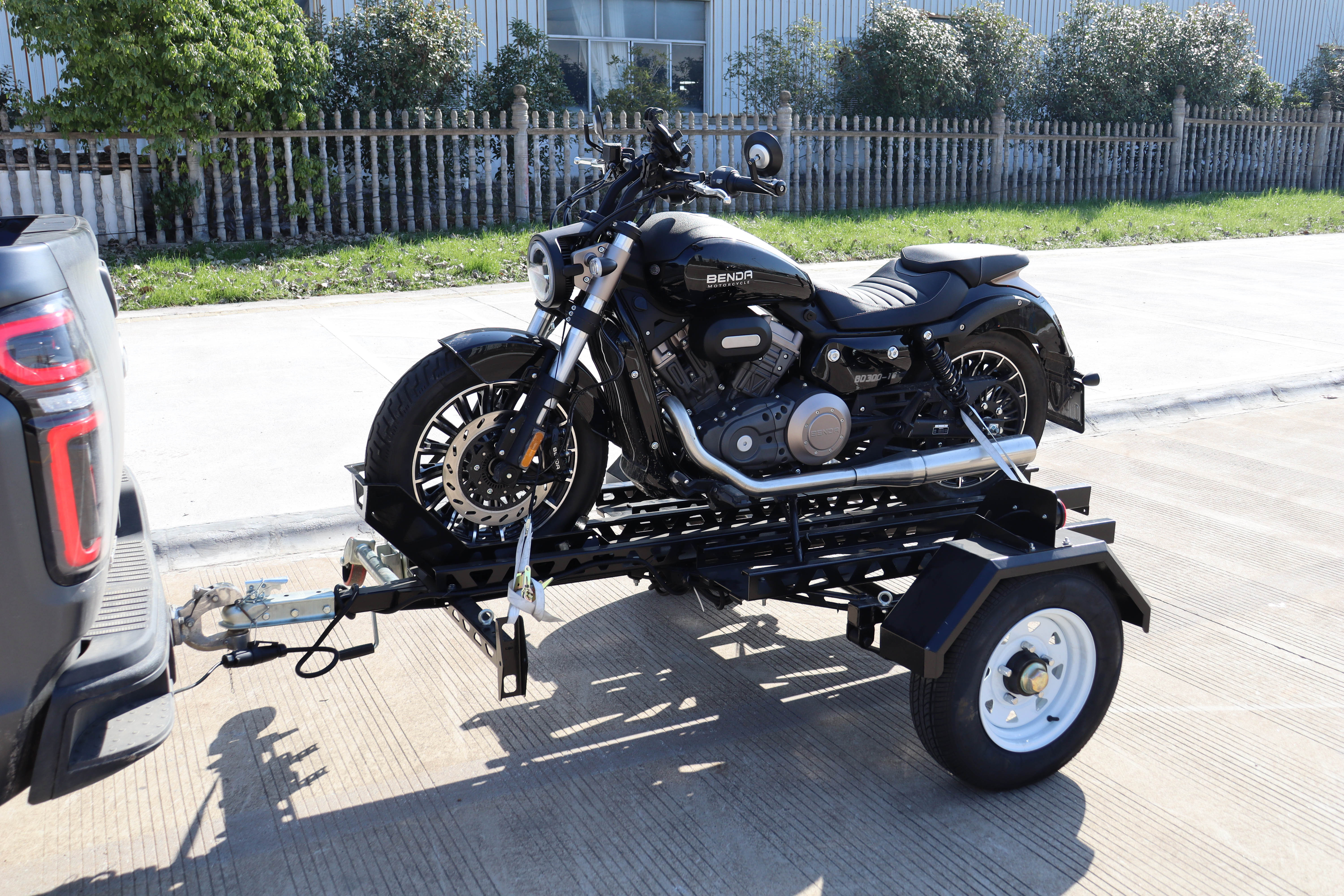 wholesale motorcycle trailer folding motorcycle ATV trailer single rail motorcycle trailer