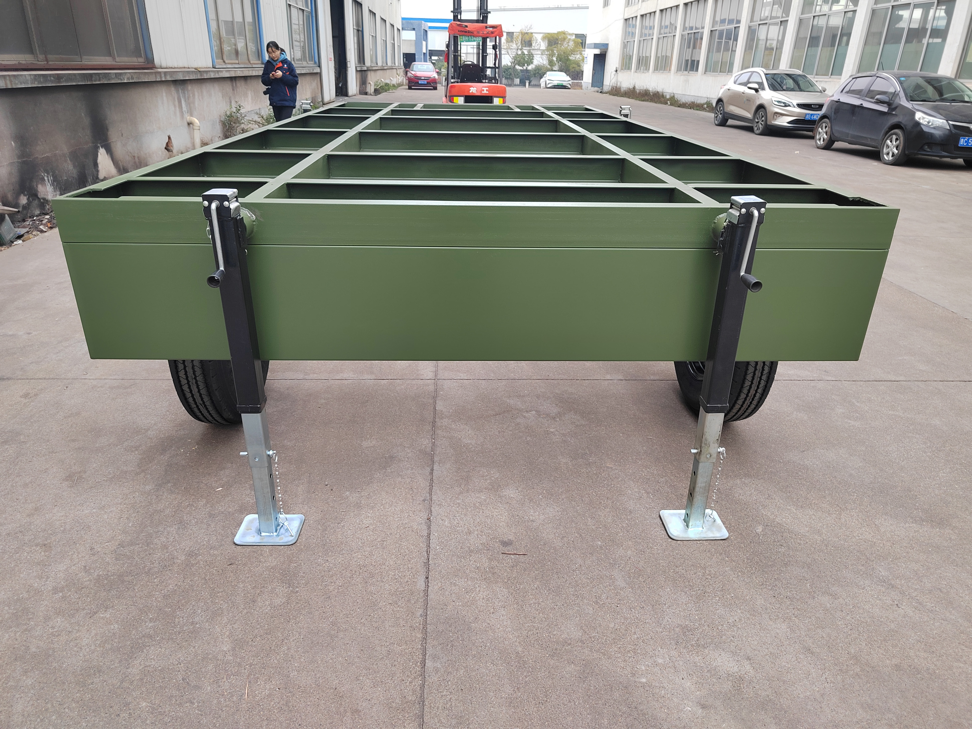 Heavy Duty Tandem Trailer Max OEM Steel Truck  container trailer frame House base trailer chassis