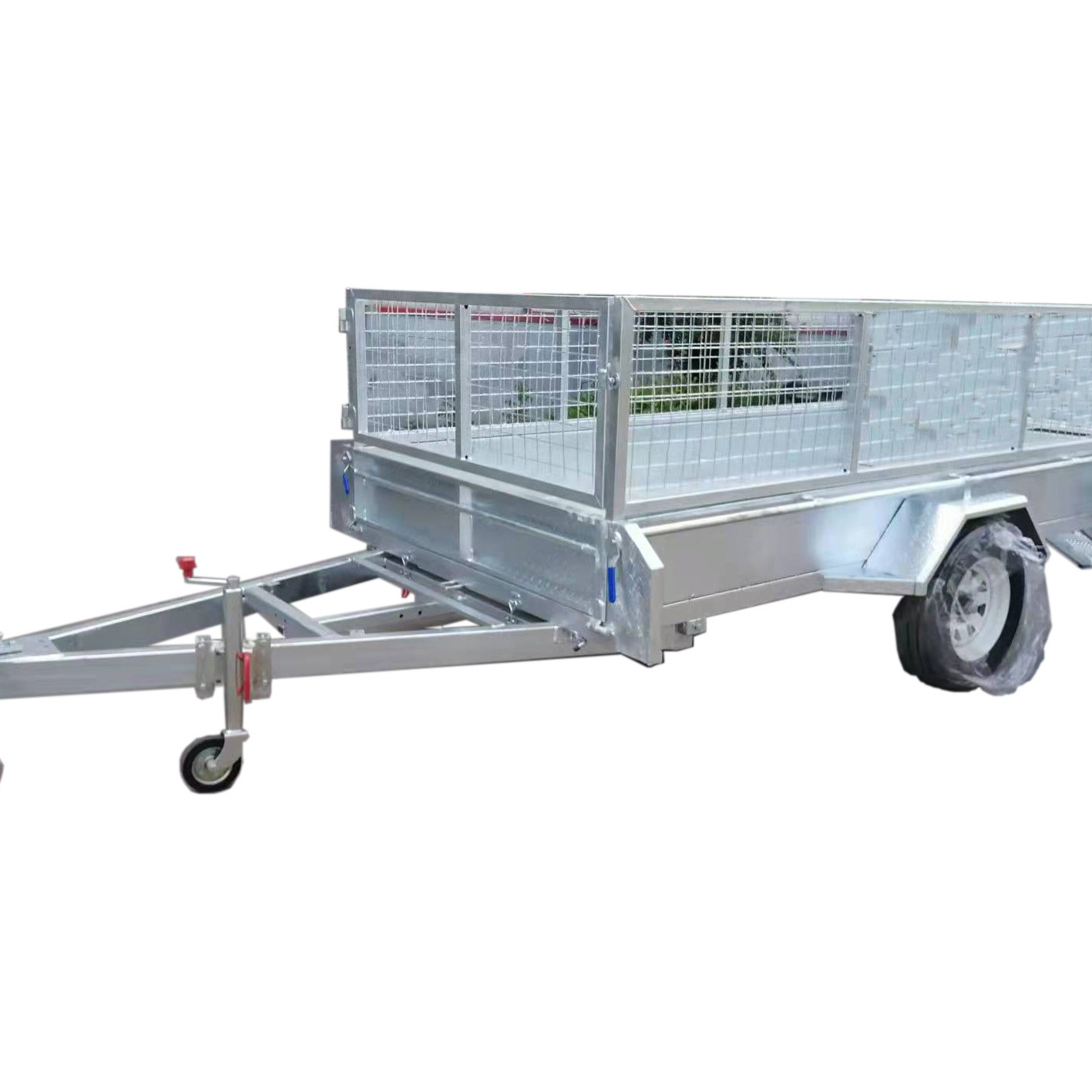 Customization factory price single cage hot dipped galvanized tipper utility trailer