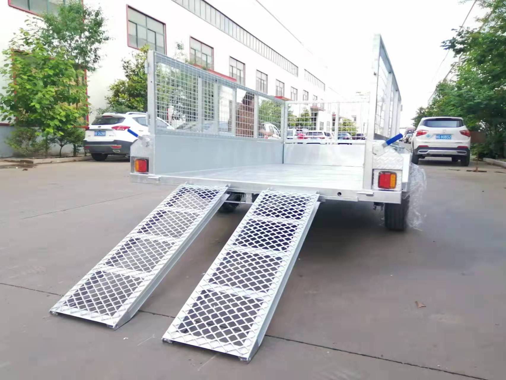 Customization factory price single cage hot dipped galvanized tipper utility trailer