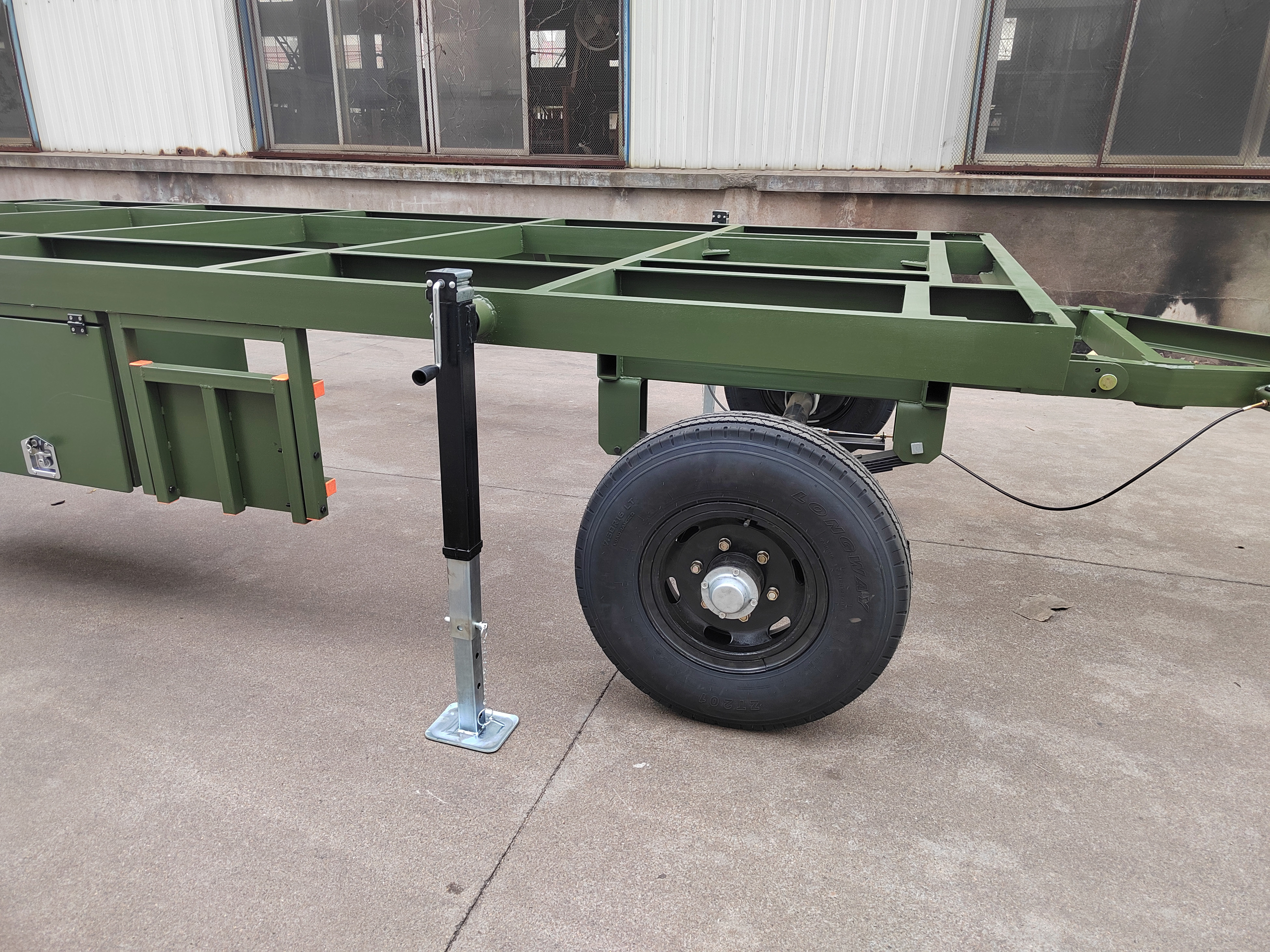 Heavy Duty Tandem Trailer Max OEM Steel Truck  container trailer frame House base trailer chassis