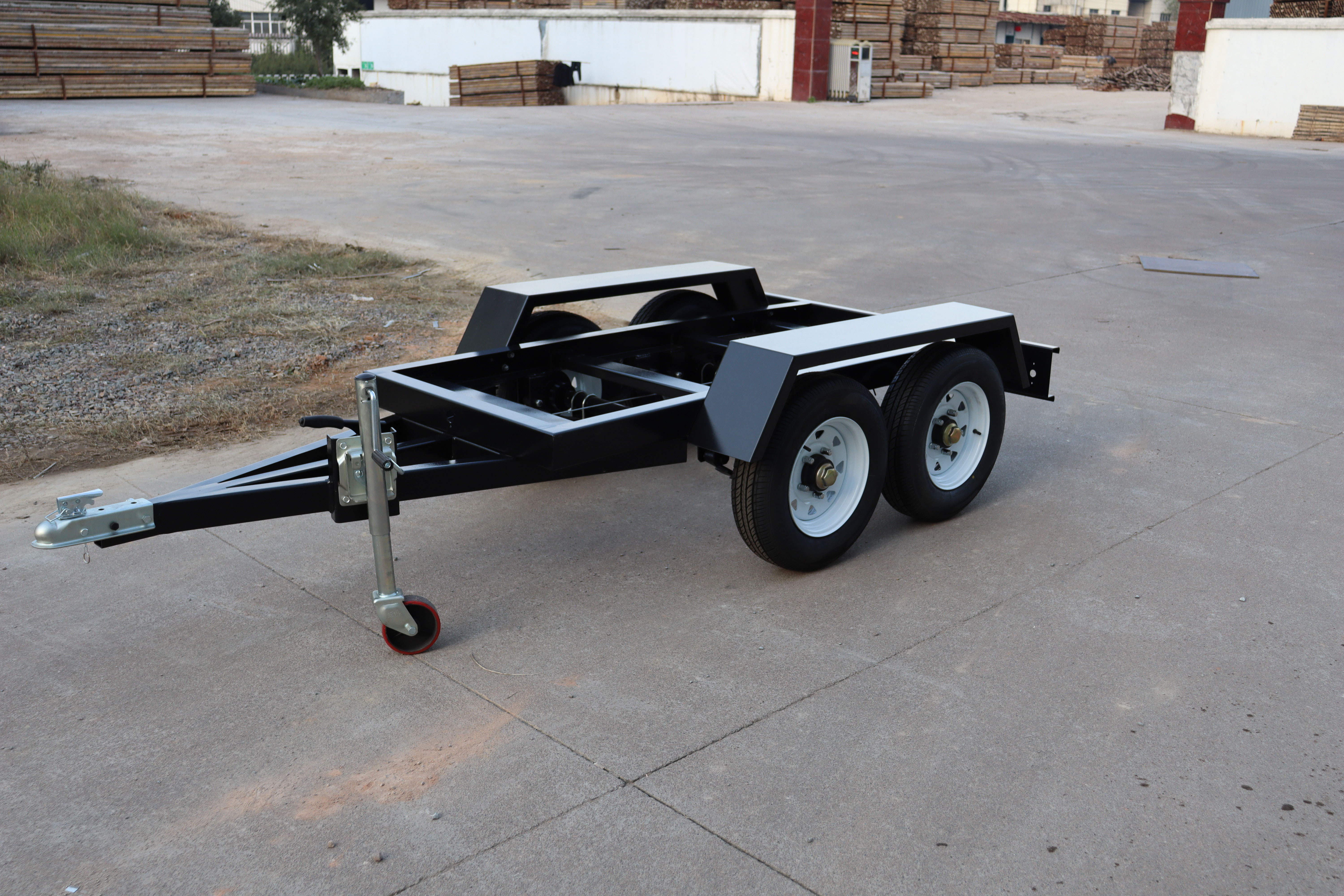 Small car trailer chassis 2 axles mini Pickup trailer