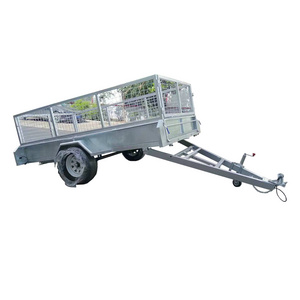 China Factory price trailer mesh cage 6*4 galvanized box trailer farm utility cage trailers