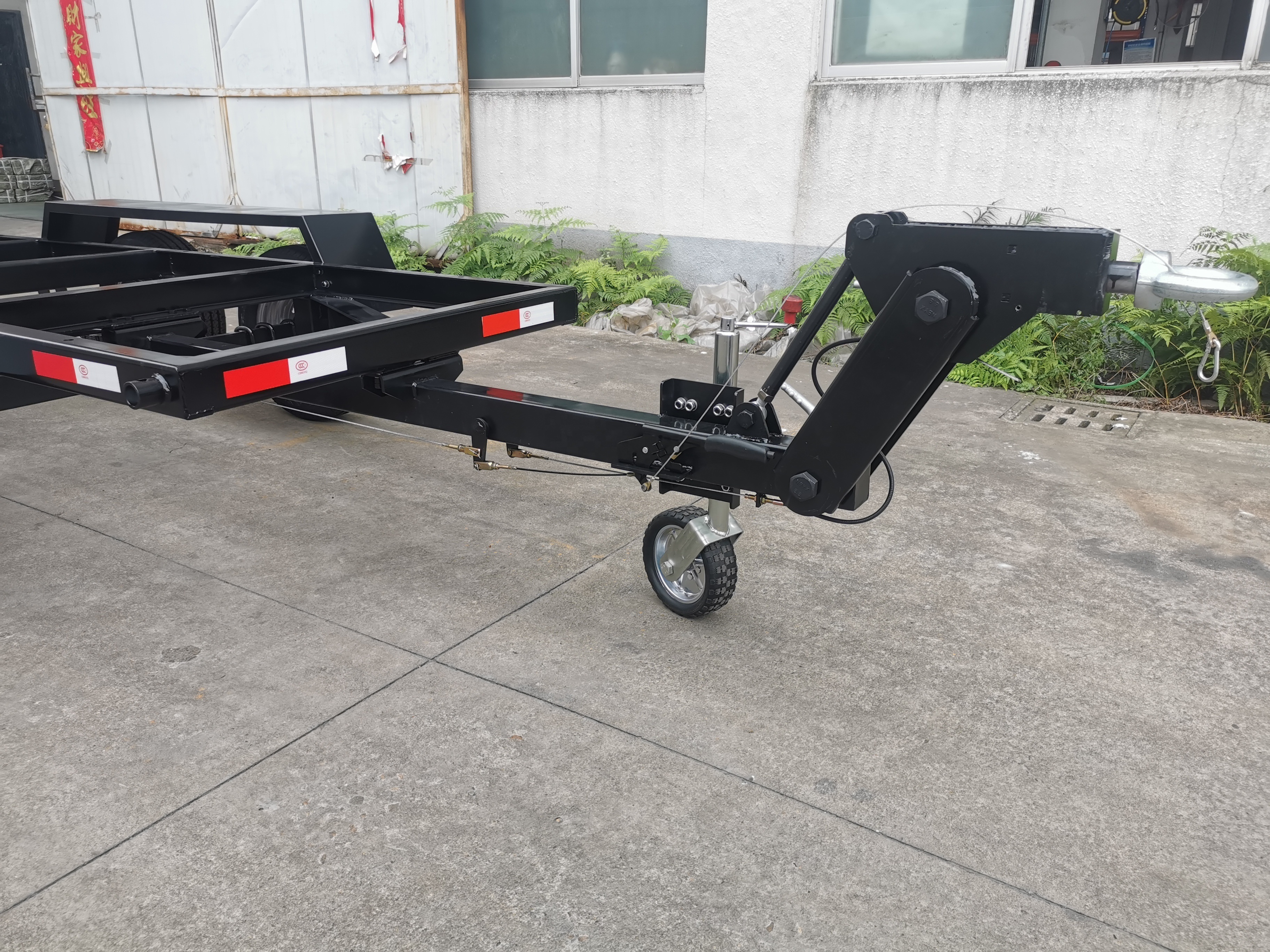 Hot portable trailer steel frame chassis 2 axle trailer frame for sale