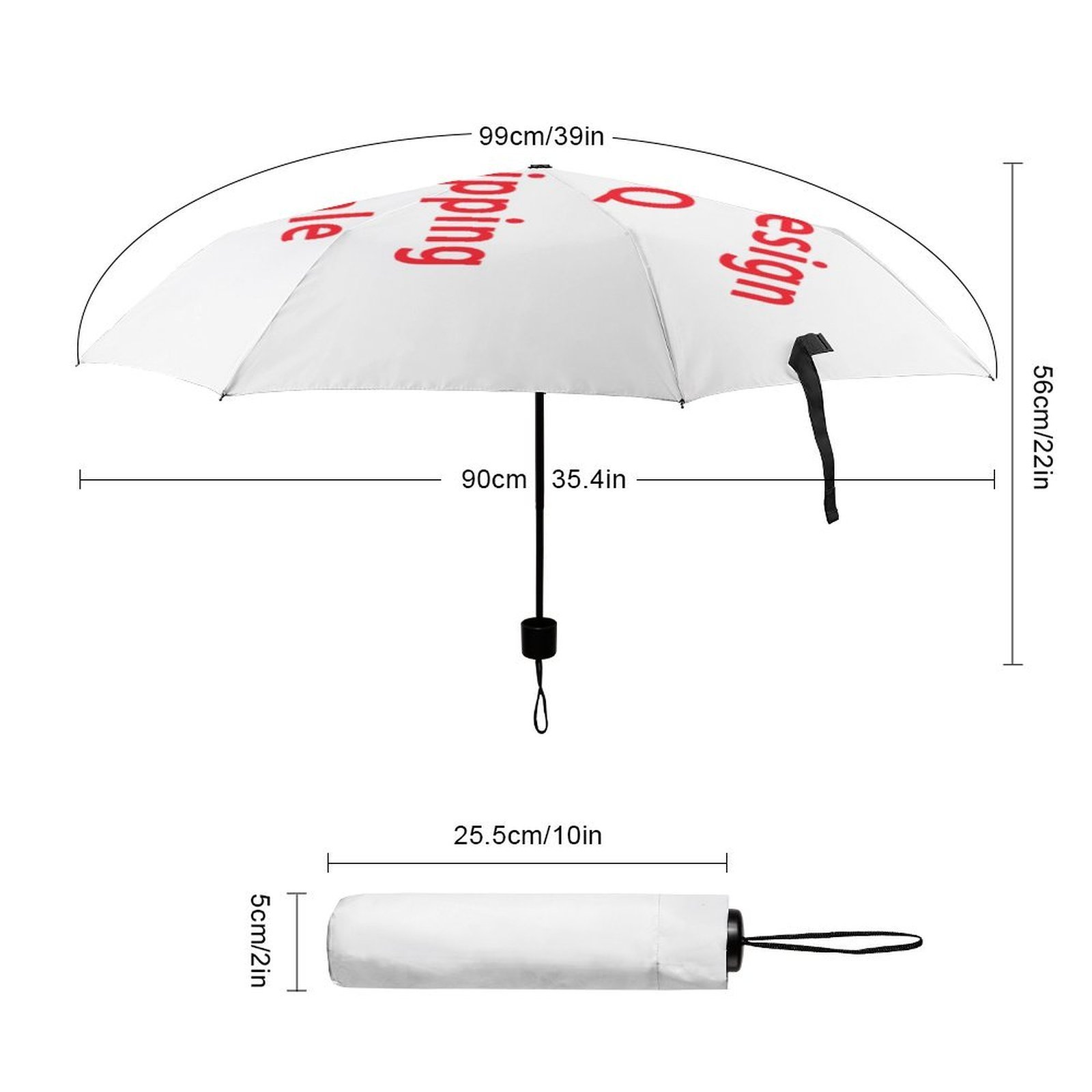 Print On Demand Tri-Fold Umbrella Custom Hot Selling Sun Protection Umbrella Automatic And Manual Models