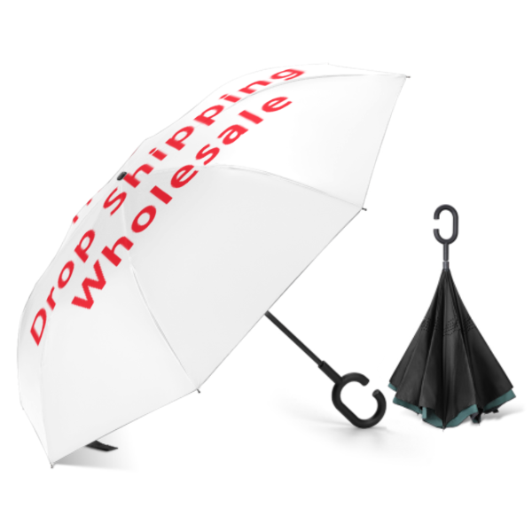 New Arrival Best Selling Windproof Custom Pattern Double Canopy Design Car Reverse Umbrella