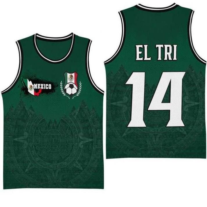 Custom Name Team Numbers Basketball Clothing Mexico Flag Designer Men's Sports Jersey Hot Selling Quality Plus Size Casual Tee