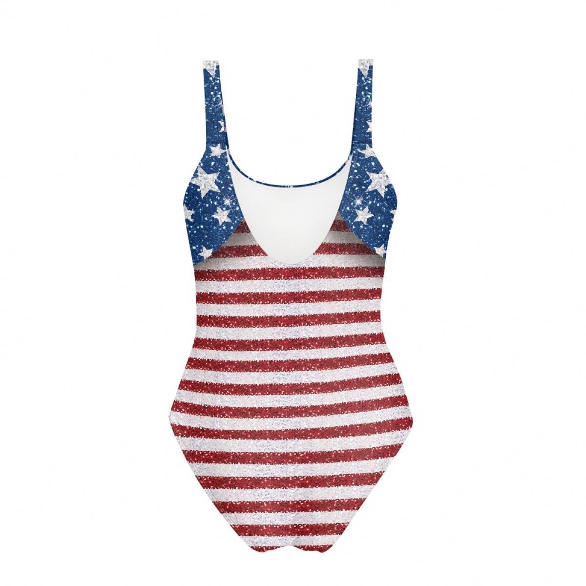 American Flag Butterfly Pattern Bikini Swimsuit Sexy Beach Travel Swimsuit Cheap Wholesale Women's Push Up Tank Top Bikini New