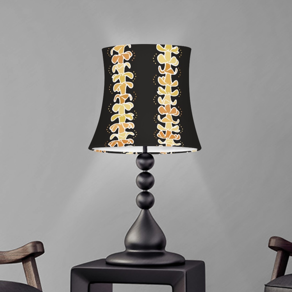 Hawaii Style Puakenikeni Lei Print Lampshade Cylindrical Three-Dimensional Minimalist And Fashionable Lampshade Home Decor