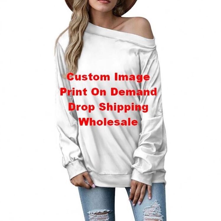 Kemeja Shirts For Women O Neck T Shirt Polynesian Tribal CHUUK Print CUSTOMIZE Long Sleeve T Shirt Plus Size Women's Clothing