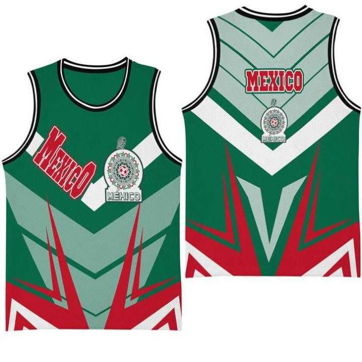 Custom Name Team Numbers Basketball Clothing Mexico Flag Designer Men's Sports Jersey Hot Selling Quality Plus Size Casual Tee