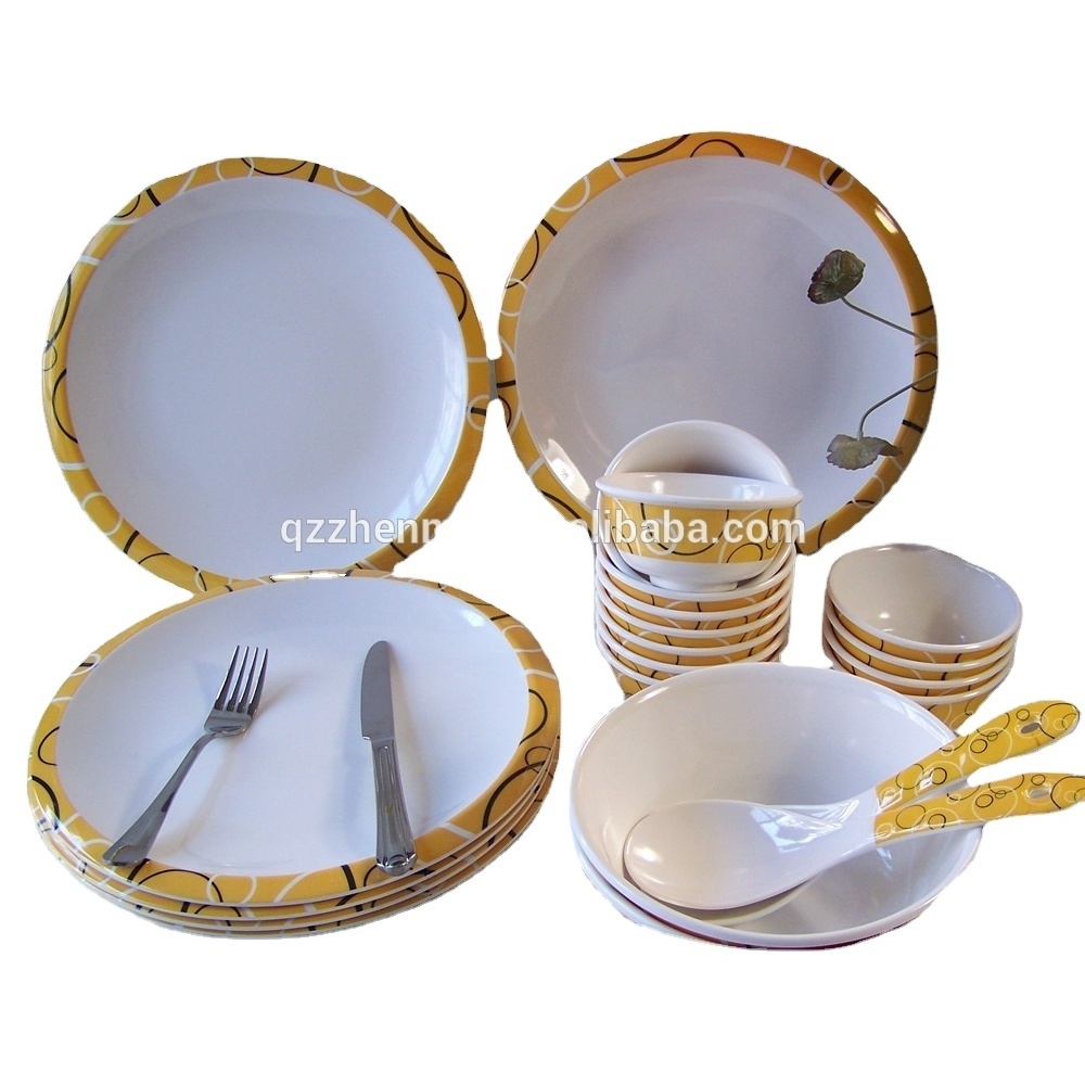 hot sale middle east melamine dinner set dinnerware melamine tableware customized wholesale dishwasher safe melamine cookware