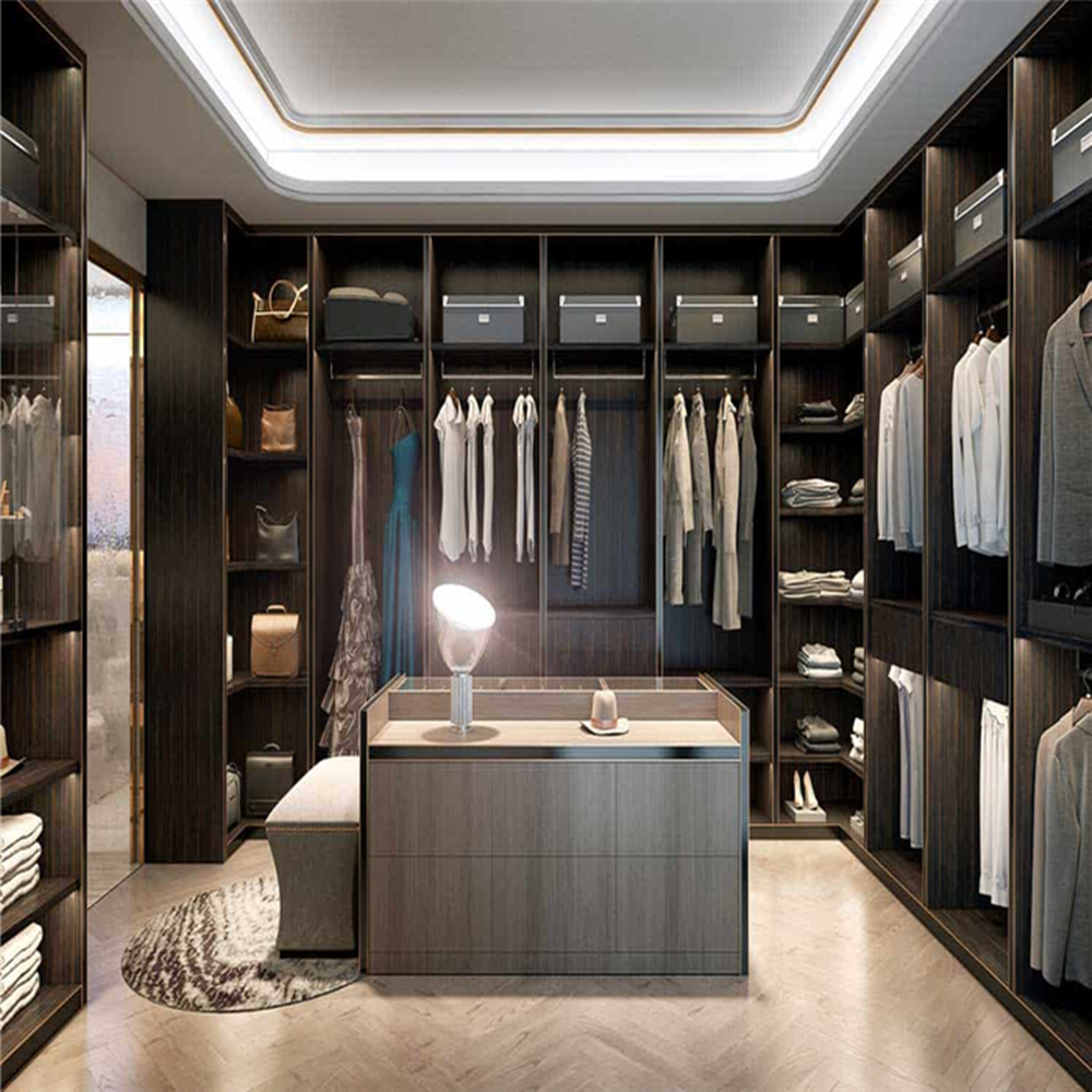 Italian Minimalist Style Modern Black Wardrobe Cabinet Closet Manufacture