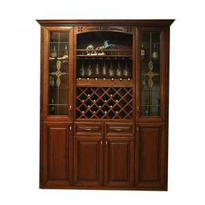 Customized home furniture wooden antique liquor wine cabinet  for storage