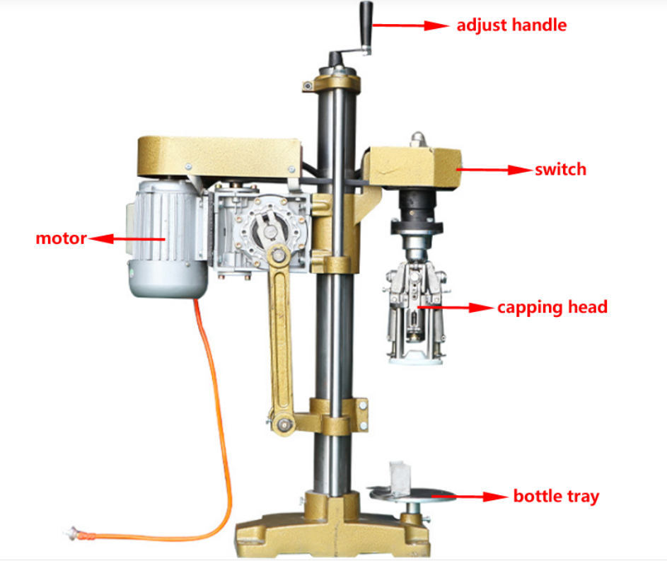 ZERUI  Semi Automatic  Glass Wine Bottle Screw Ropp Capping Machine  bottle cap sealing machine