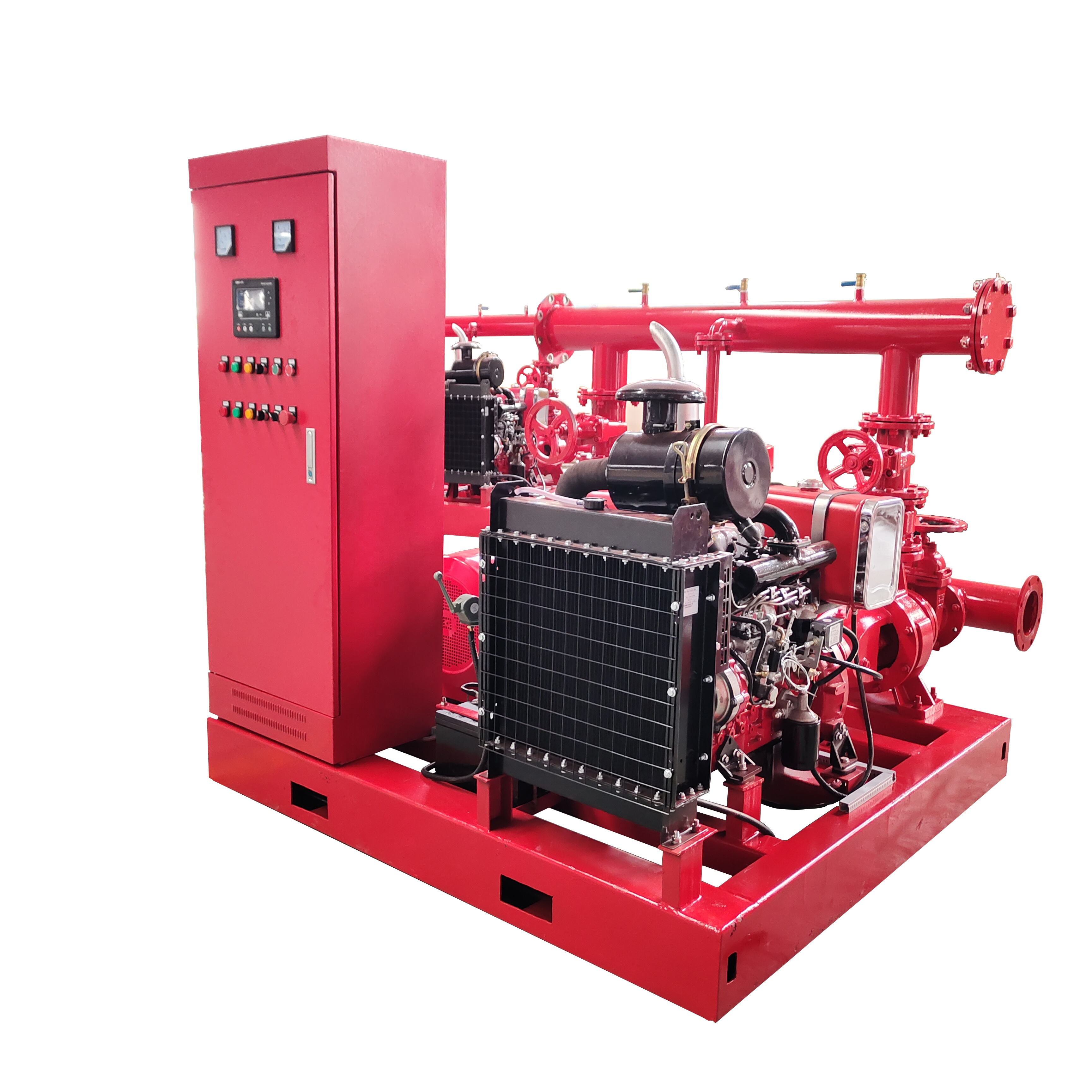 fire pump set D+E+J three system 500gpm & General dual power fixed water supply equipment diesel engine fire fighting water pump