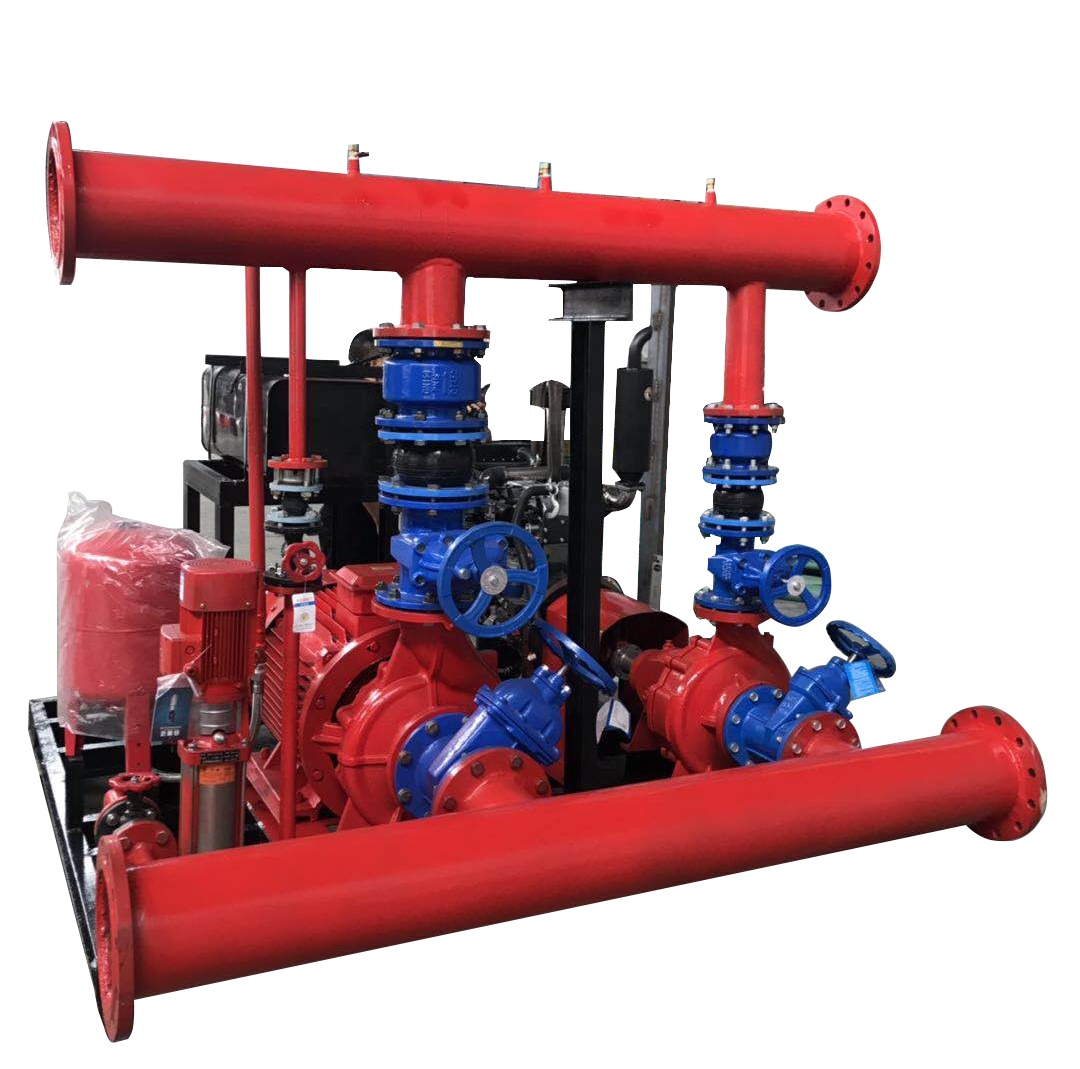 Industrial  fire fighting pump with electric and diesel and jockey pump system