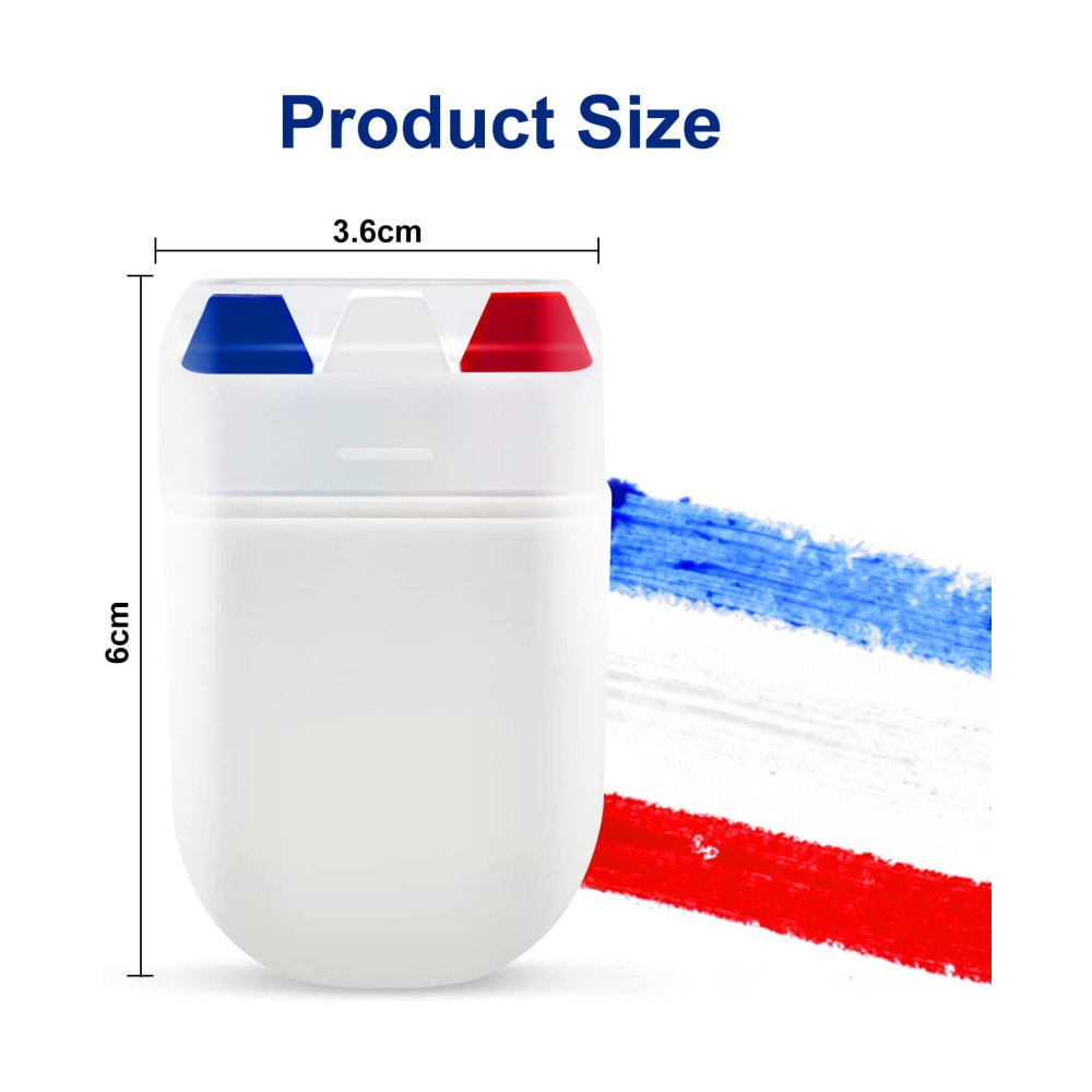 Netherlands Flag Face Paint - Blue White Red 3 Colors Stripe Fan Brush Stick, Face and Body Paint