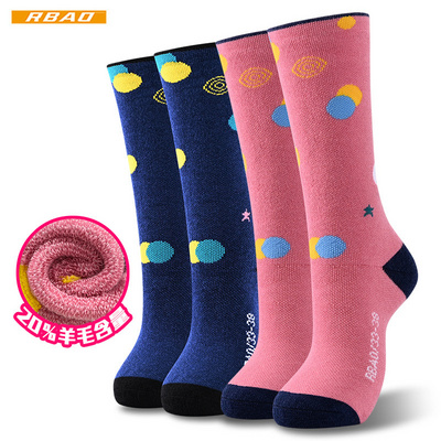 Autumn and winter merino wool ski socks thickened terry warm men's and women's snow socks 3316