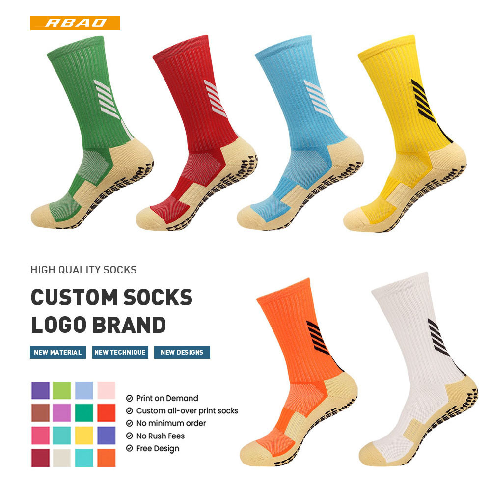 R-bao Free design High Quality grip socks Low MOQ grip socks football custom sports socks