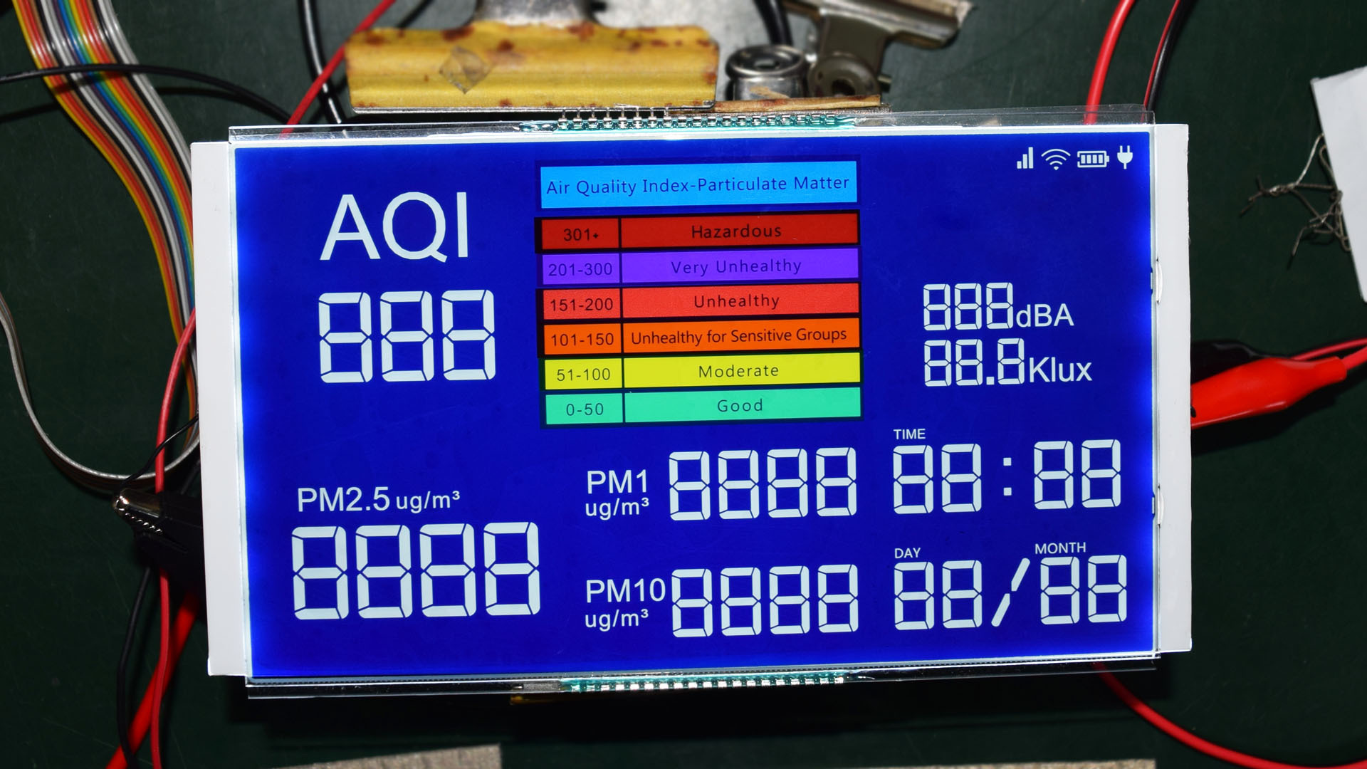 Low Price Factory Manufacturer OEM Customized 7 Segment Blue Panel Module TN HTN LCD Screen Elevator LCD Display For Elevator