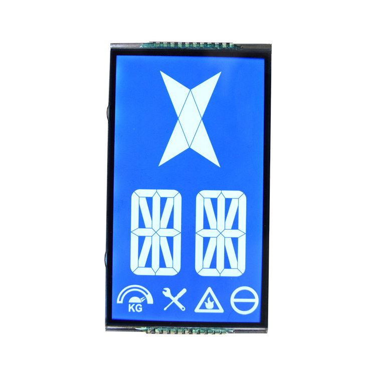 Low Price Factory Manufacturer OEM Customized 7 Segment Blue Panel Module TN HTN LCD Screen Elevator LCD Display For Elevator