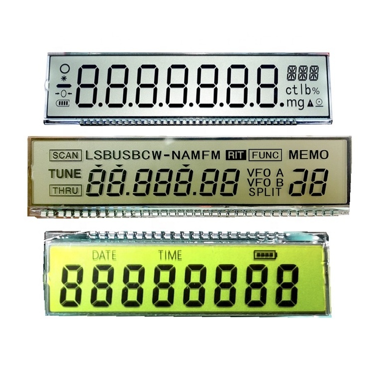 Good Quality OEM ODM 10 Digits Manufacturer Custom Size Monochrome Small Micro Segment Panel LCD Display For Flow Meter