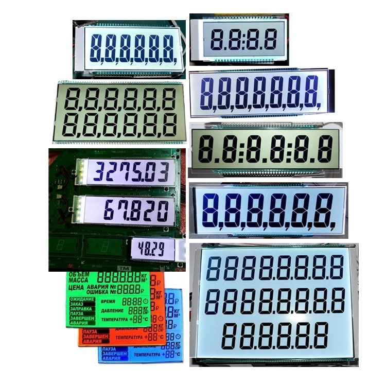 Monochrome 4 Digits Board Wayne Dresser Fuel Dispenser Display 7 Segment LCD Panel Gas Pump Screen 4 Digit LCD TN HTN Glass