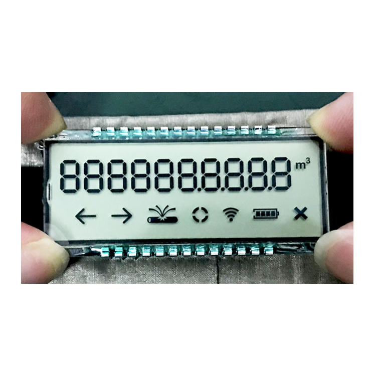 Good Quality OEM ODM 10 Digits Manufacturer Custom Size Monochrome Small Micro Segment Panel LCD Display For Flow Meter