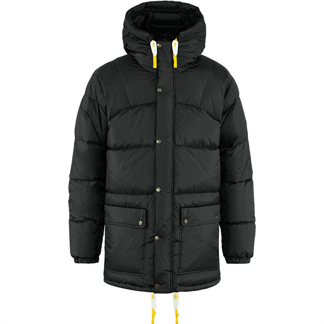 Winter custom Outdoor Warm Cloth Windproof Zipper Bubble Pockets Hooded Custom Logo Men Puffer Jacket